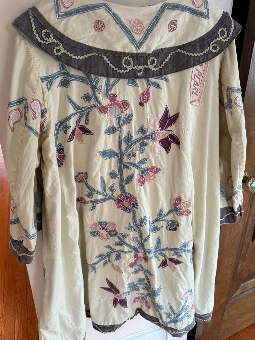 Magnolia Pearl floral embroidered Jooles duster coat - Picture 3 of 5